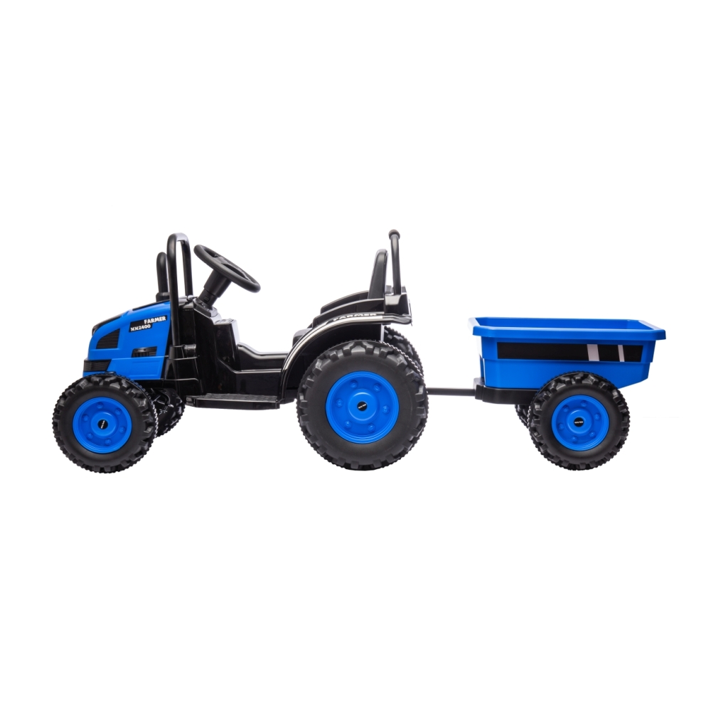 Pojazd na akumulator Traktor z przyczepą Farmer Blue