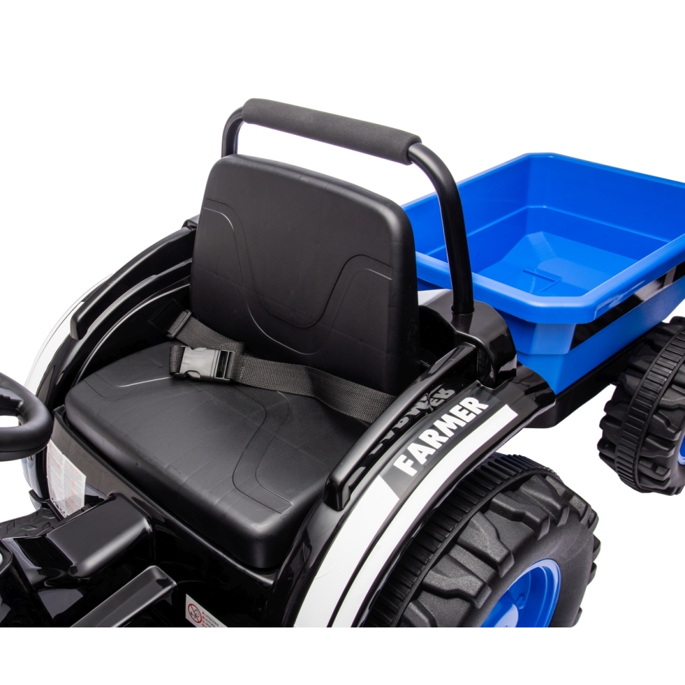 Pojazd na akumulator Traktor z przyczepą Farmer Blue