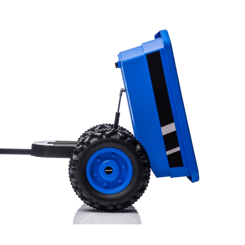 Elektrinis traktorius su priekaba Farmer, Blue-Elektromobiliai vaikams, Traktoriai-e-vaikas