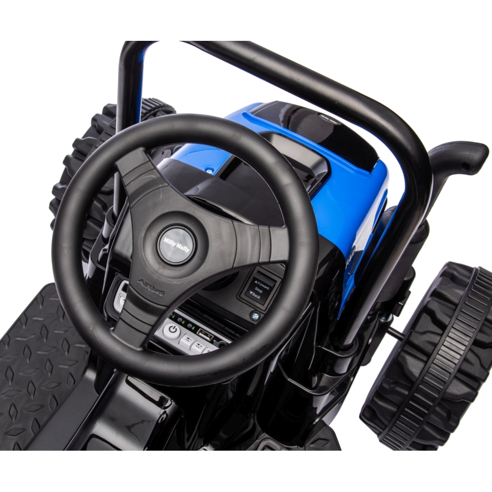 Pojazd na akumulator Traktor z przyczepą Farmer Blue