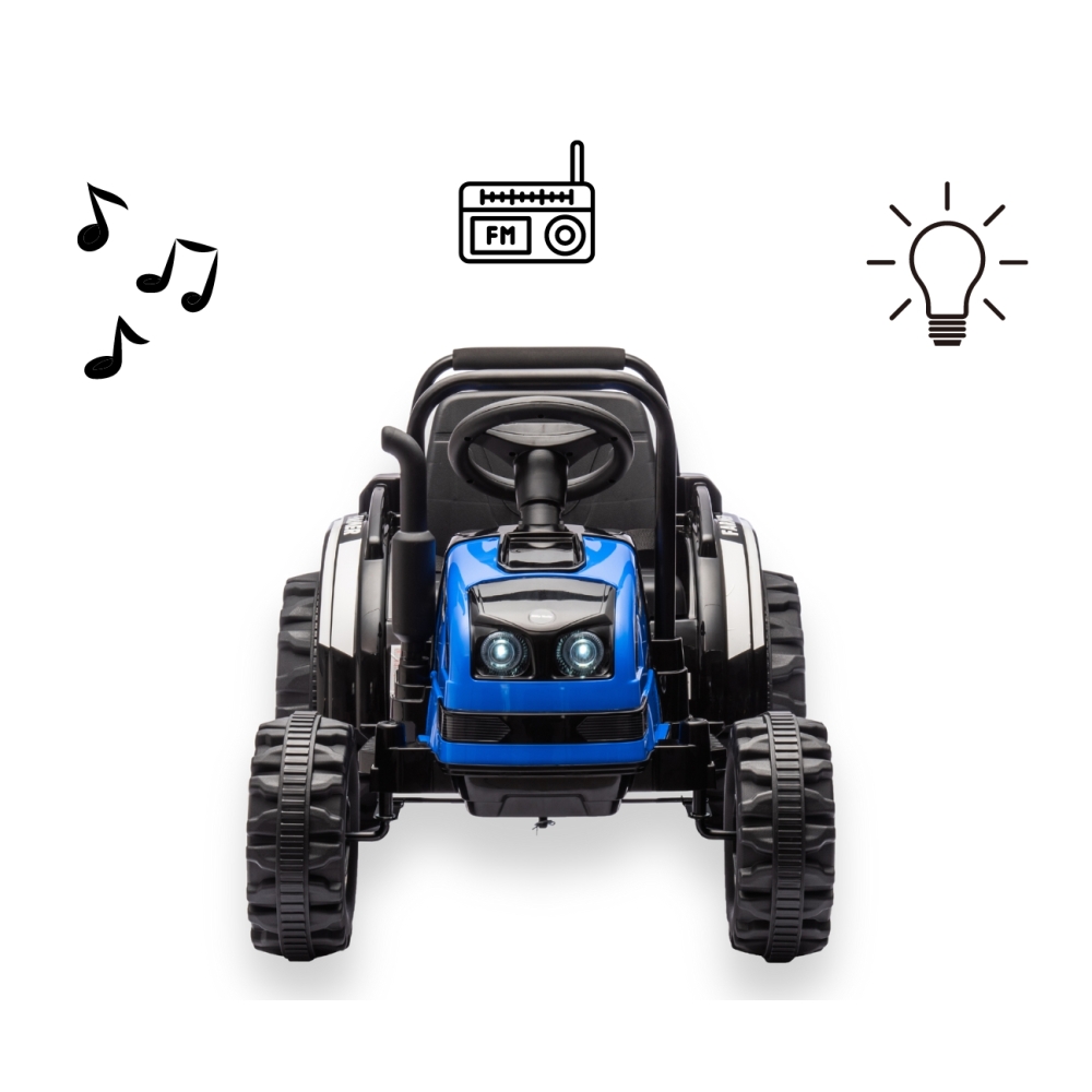 Pojazd na akumulator Traktor z przyczepą Farmer Blue