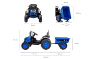 Pojazd na akumulator Traktor z przyczepą Farmer Blue