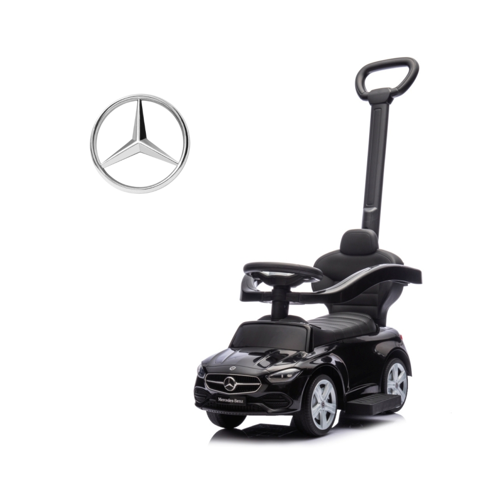 Paspiriama mašinėlė MERCEDES C-Class, juoda-Judėjimui, Paspiriamosios mašinėlės ir jų priedai, Paspiriamos mašinėlės-e-vaikas