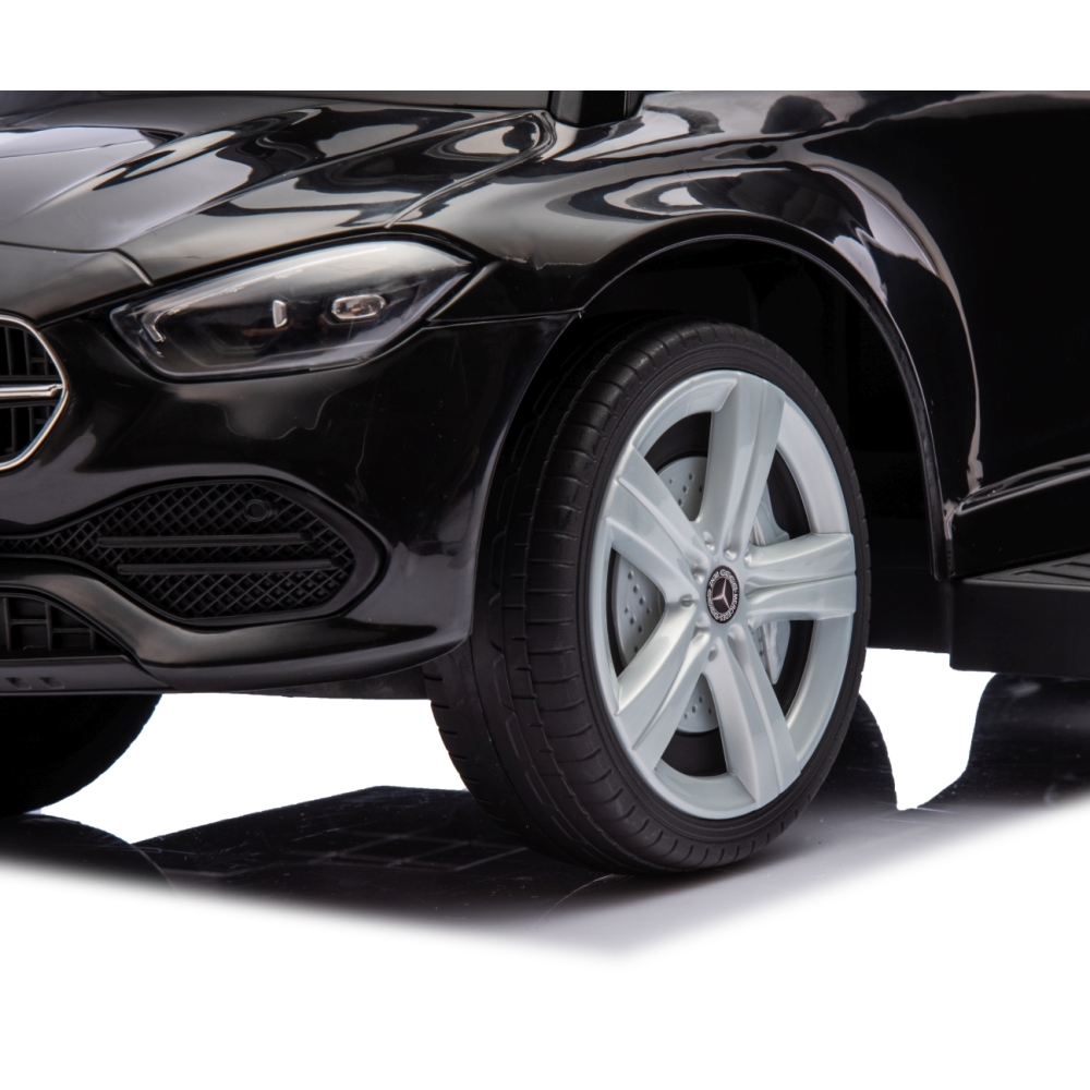 Paspiriama mašinėlė MERCEDES C-Class, juoda-Judėjimui, Paspiriamosios mašinėlės ir jų priedai, Paspiriamos mašinėlės-e-vaikas
