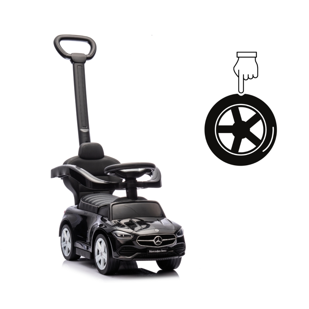 Paspiriama mašinėlė MERCEDES C-Class Deluxe, Black-Judėjimui, Paspiriamosios mašinėlės ir jų priedai, Paspiriamos mašinėlės-e-va