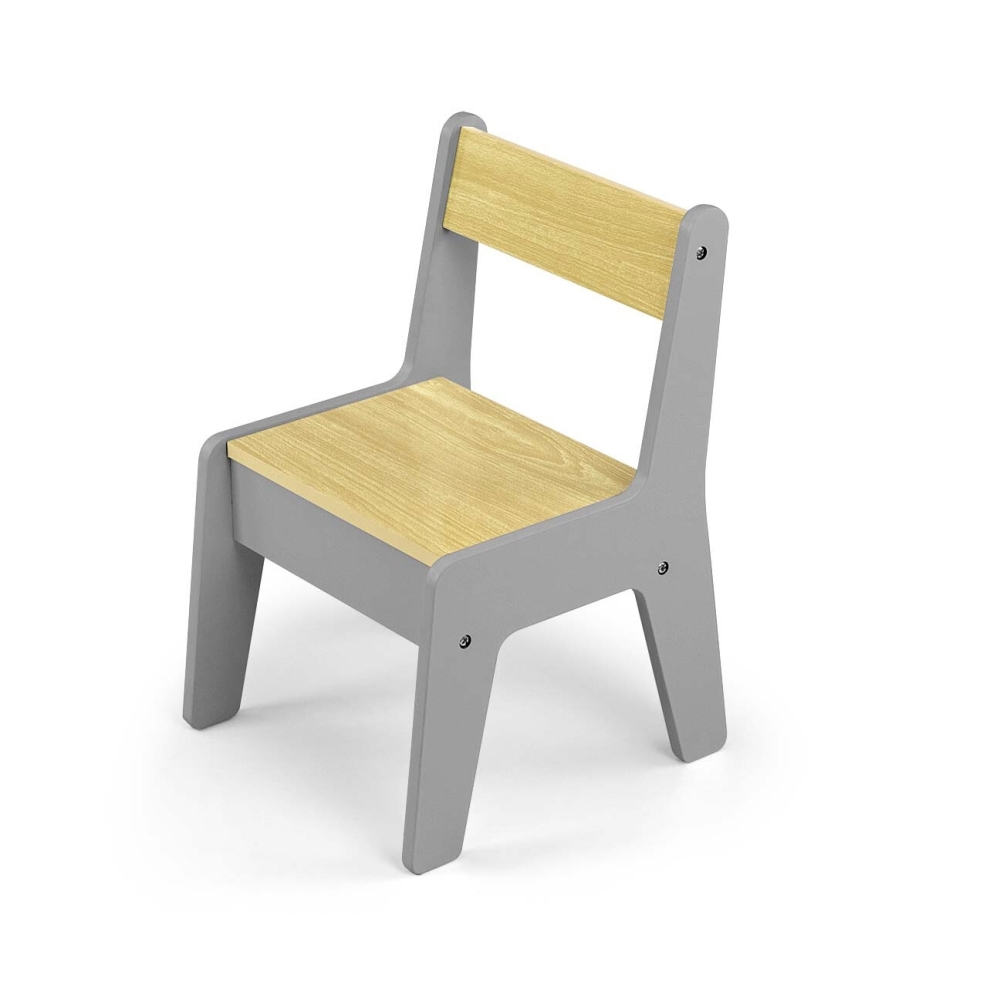 Zestaw mebli Olaf Blocks - Stolik i dwa krzesełka Dark Grey