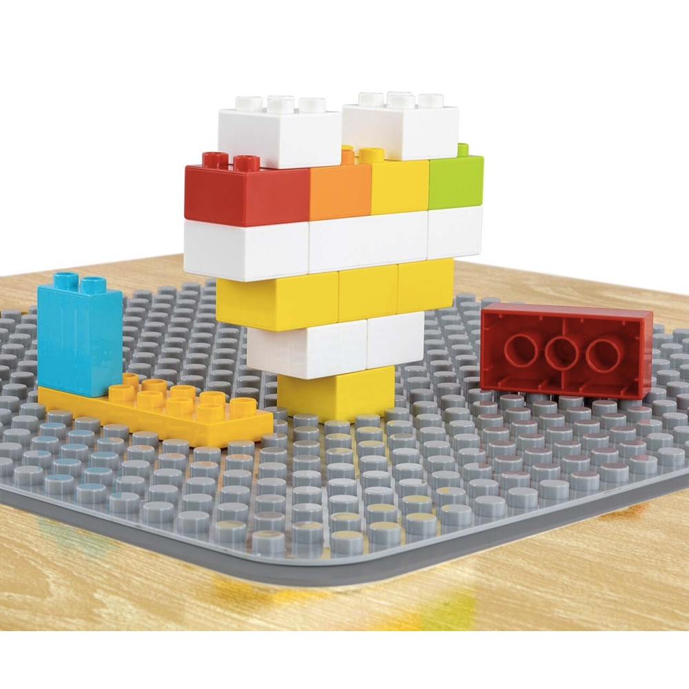 Zestaw mebli Olaf Blocks - Stolik i dwa krzesełka Dark Grey