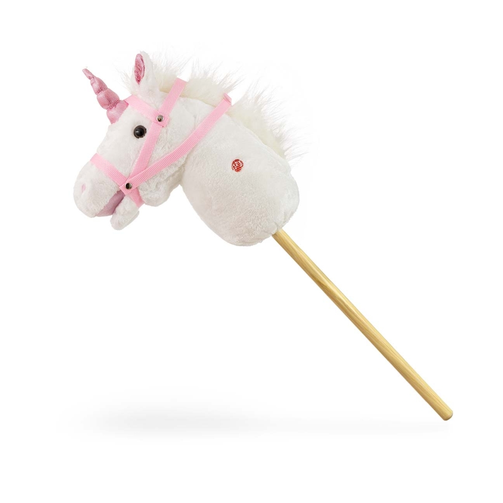 Žaislinis arklys ant pagalio Milly Mally Hobby, White