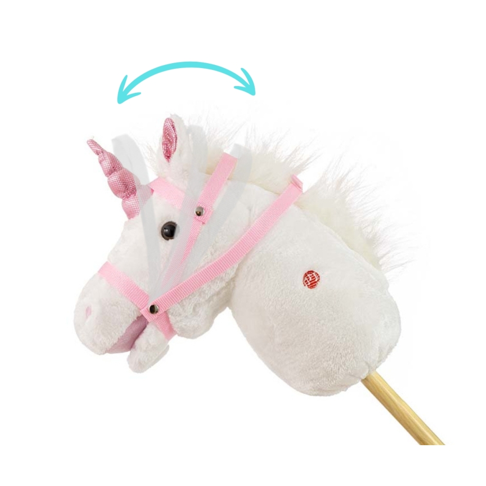Žaislinis arklys ant pagalio Milly Mally Hobby, White