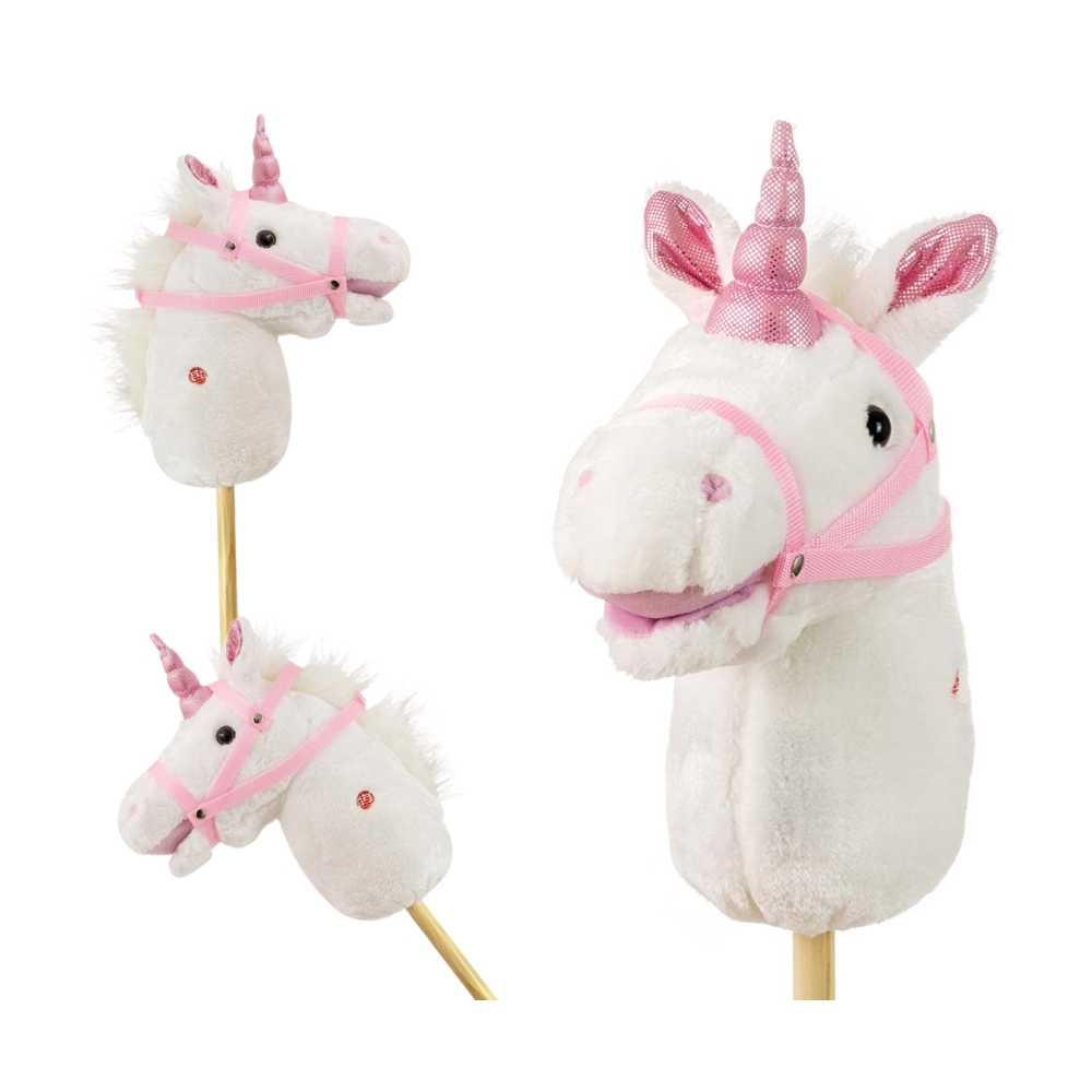 Žaislinis arklys ant pagalio Milly Mally Hobby, White