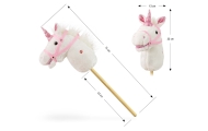 Žaislinis arklys ant pagalio Milly Mally Hobby, White