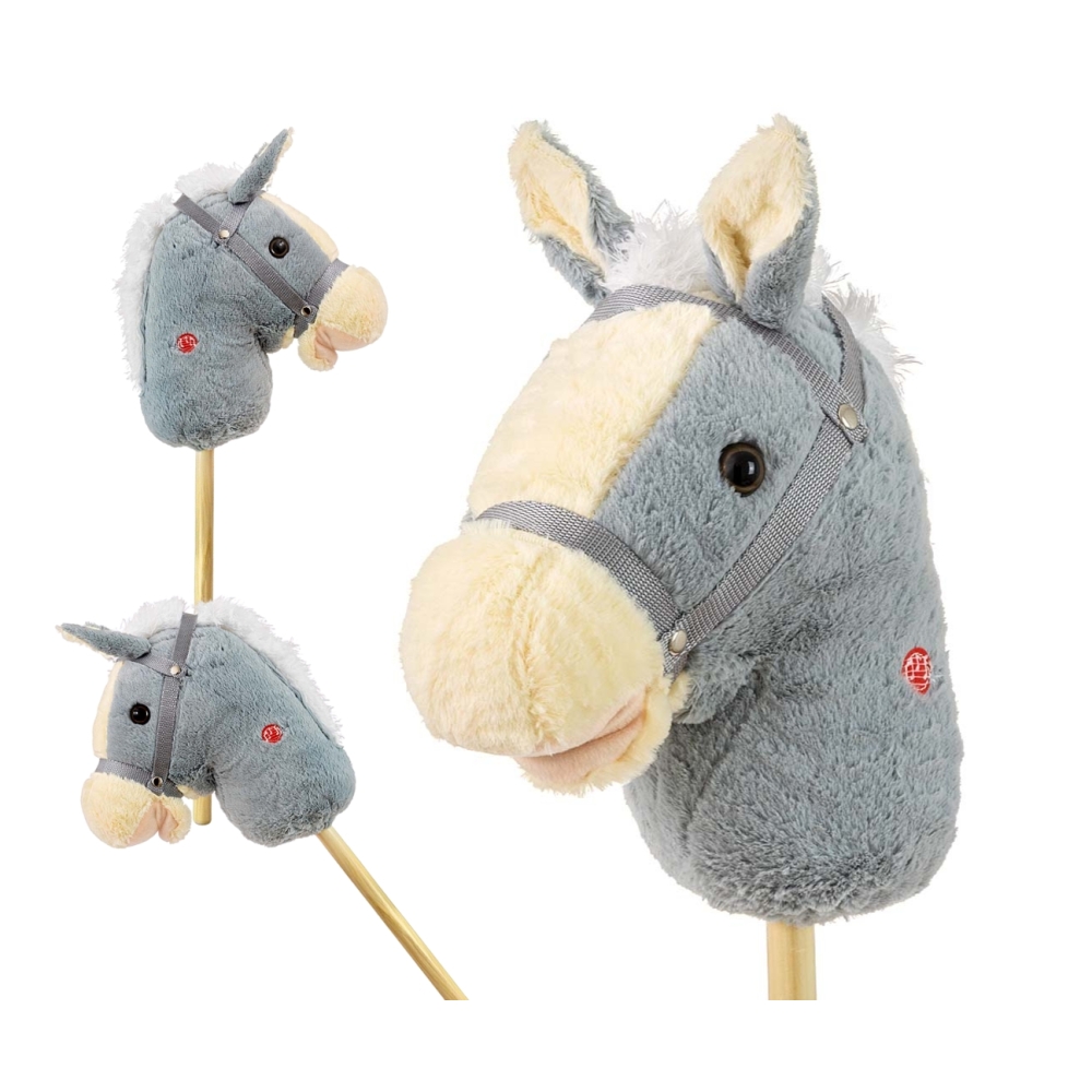 Žaislinis arklys ant pagalio Milly Mally Hobby, Grey
