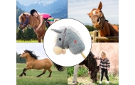 Žaislinis arklys ant pagalio Milly Mally Hobby, Grey
