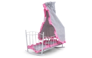 Lily lėlės lova ir lopšys su baldakimu Prestige Pink
