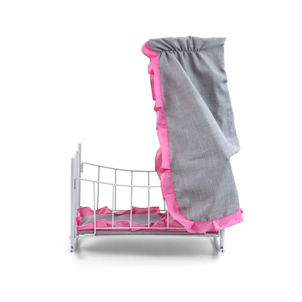Lily lėlės lova ir lopšys su baldakimu Prestige Pink