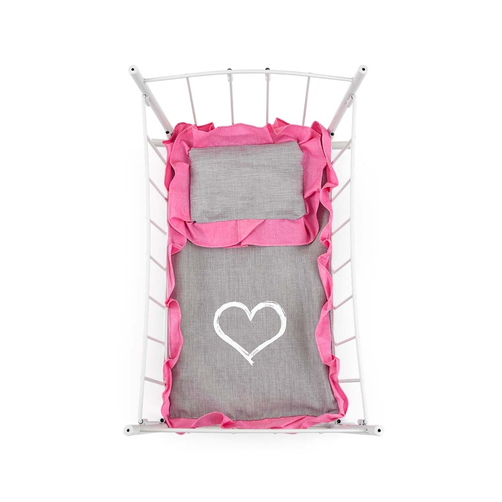 Lily lėlės lova ir lopšys su baldakimu Prestige Pink