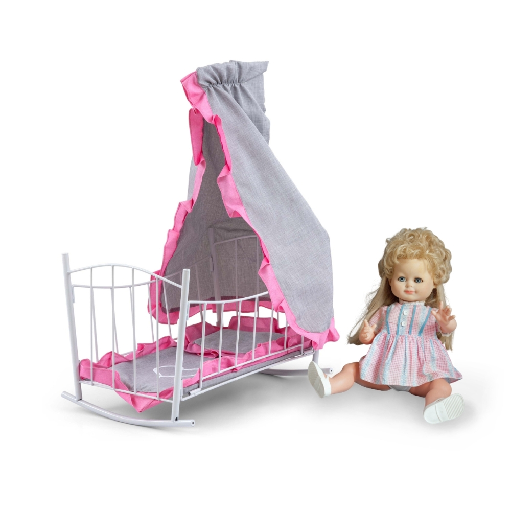 Lily lėlės lova ir lopšys su baldakimu Prestige Pink
