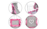 Łóżeczko-Kołyska dla lalek Lily z baldachimem Prestige Pink