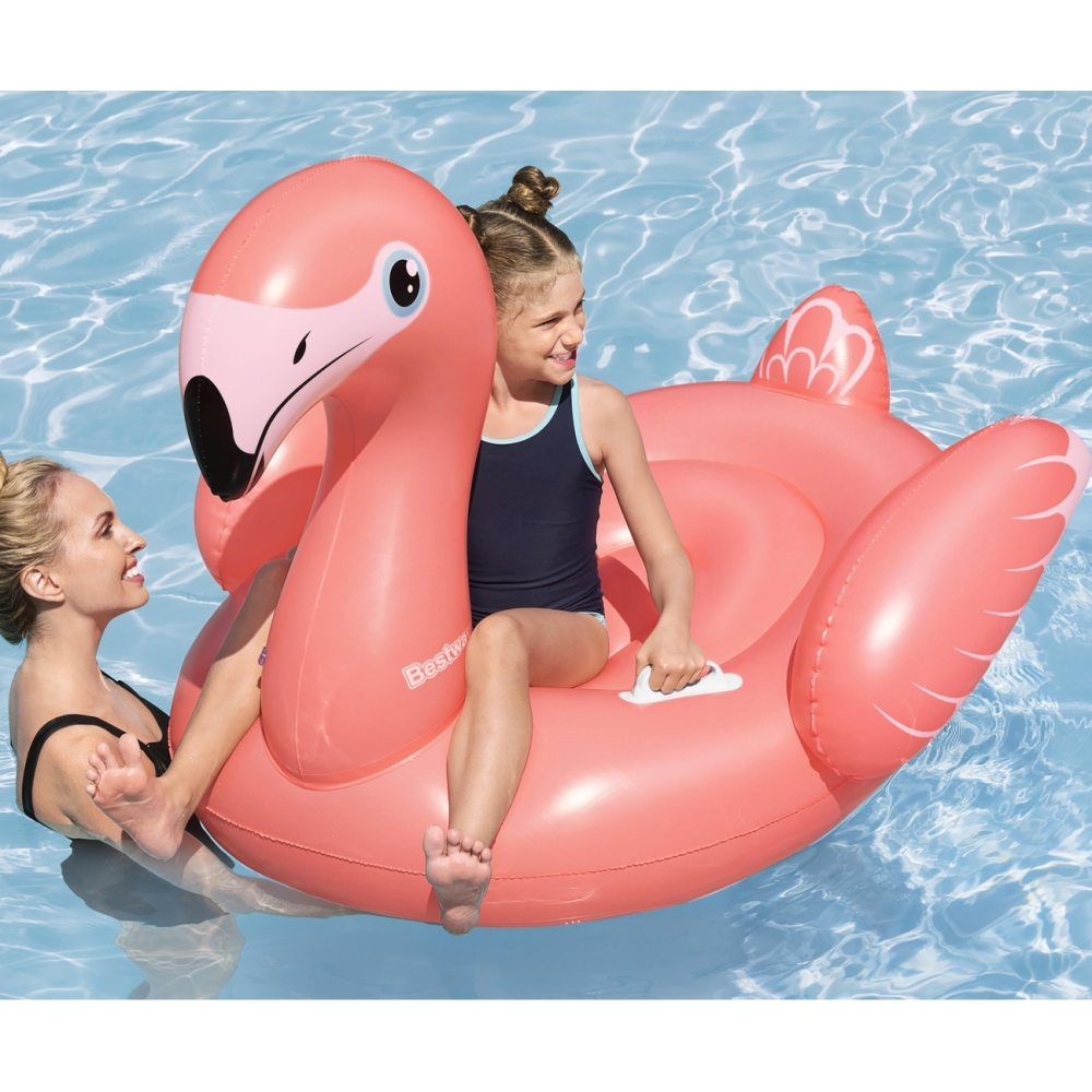 Pripučiamas flamingas 138 x107 cm Bestway 41525-Žaislai, Lauko žaislai, Pripučiami ratai, žaislai, čiužiniai-e-vaikas