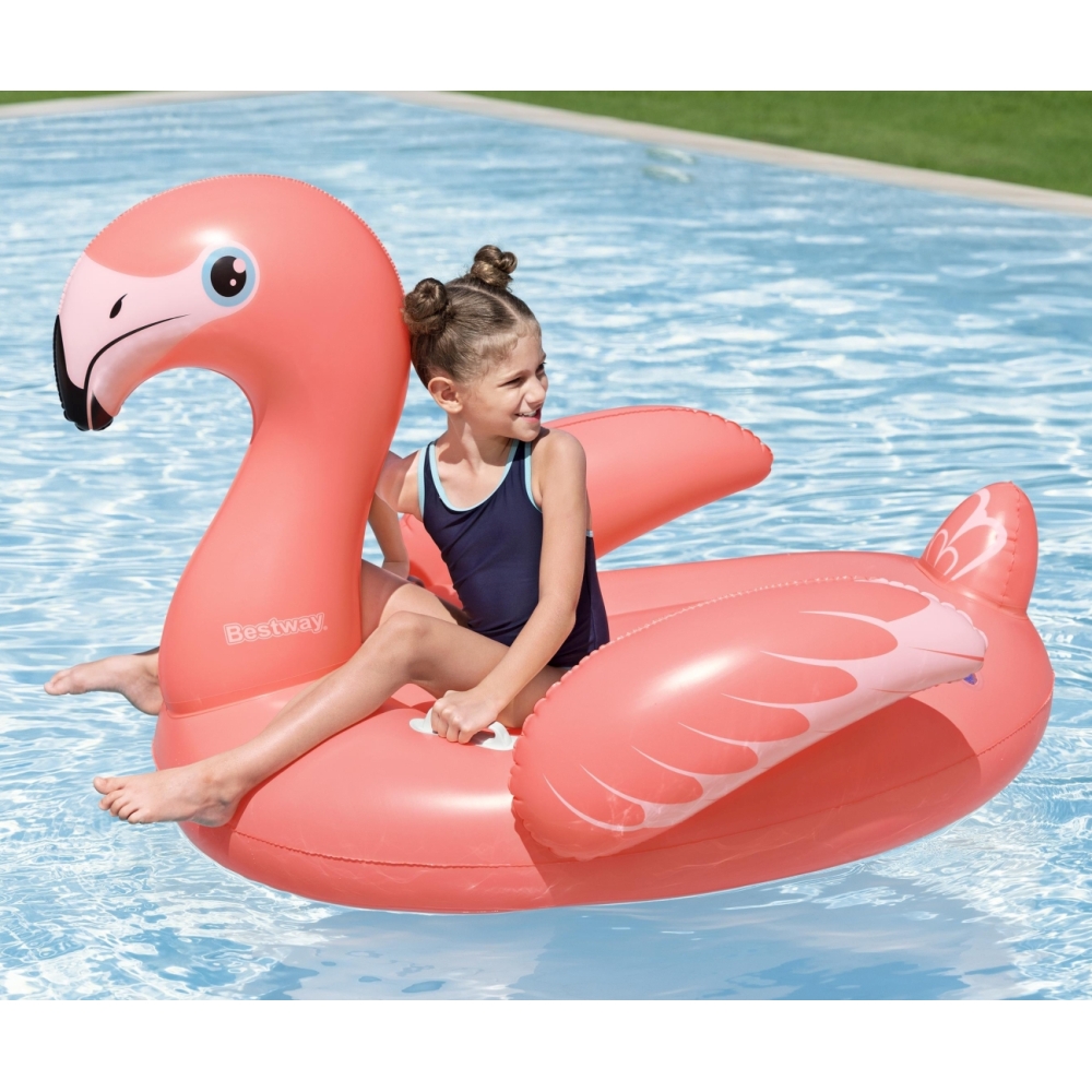 Pripučiamas flamingas 138 x107 cm Bestway 41525-Žaislai, Lauko žaislai, Pripučiami ratai, žaislai, čiužiniai-e-vaikas