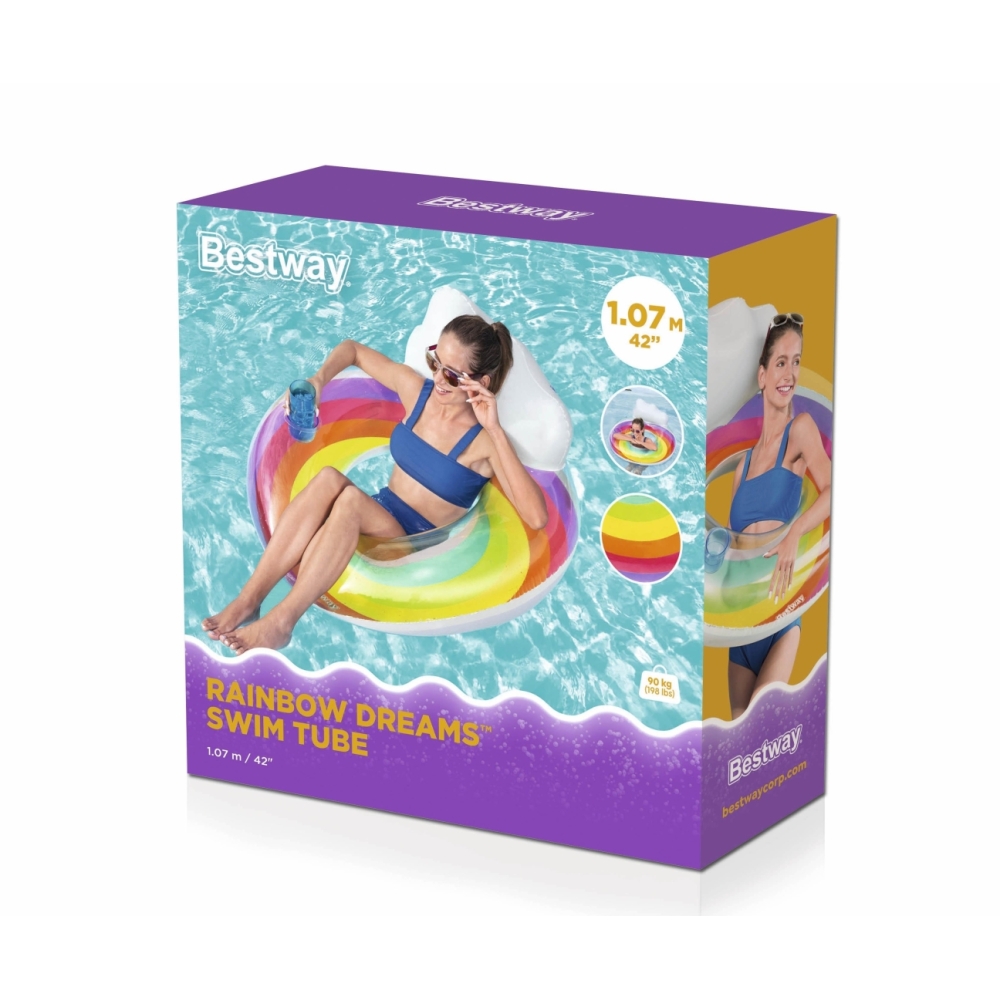Inflatable Swimming Ring 107 cm Rainbow Bestway 43647