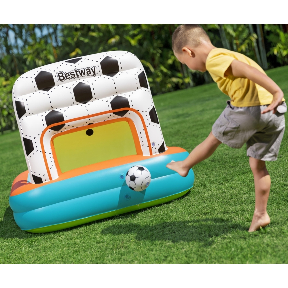 Daugiafunkcis pripučiamas baseinas su krepšinio ir futbolo kamuoliais Bestway 52728, 1,20 m x 1