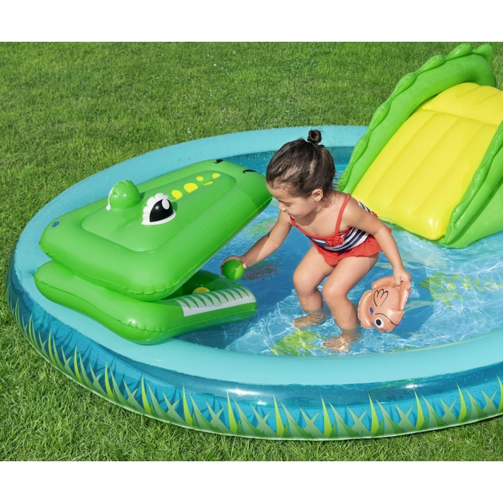 Pripučiama krokodilo žaidimų aikštelė 224 x 181 x 72 cm Bestway 53166-Žaislai, Lauko žaislai, Baseinai, Pripučiami baseinai-e-va