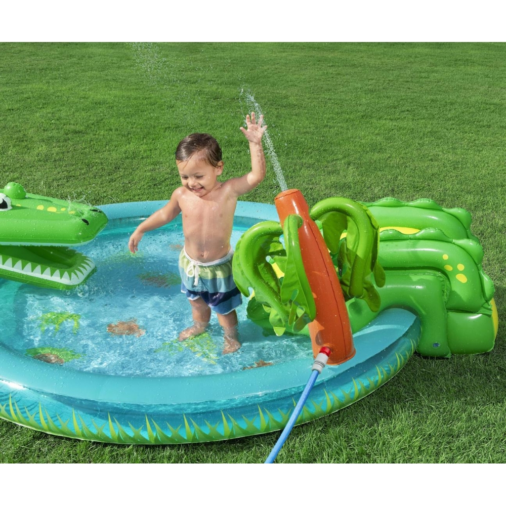 Pripučiama krokodilo žaidimų aikštelė 224 x 181 x 72 cm Bestway 53166-Žaislai, Lauko žaislai, Baseinai, Pripučiami baseinai-e-va