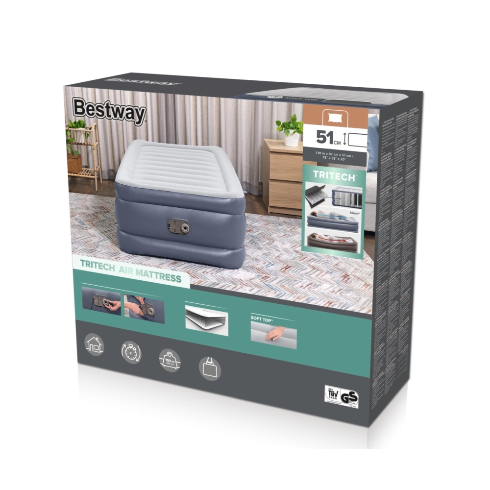 Pripučiamas čiužinys 191 x 97 x 51 cm Bestway 6713G