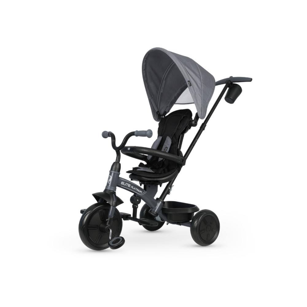 Triratis Qplay Elite Platinum, Grey-Judėjimui, Triratukai vaikams-e-vaikas
