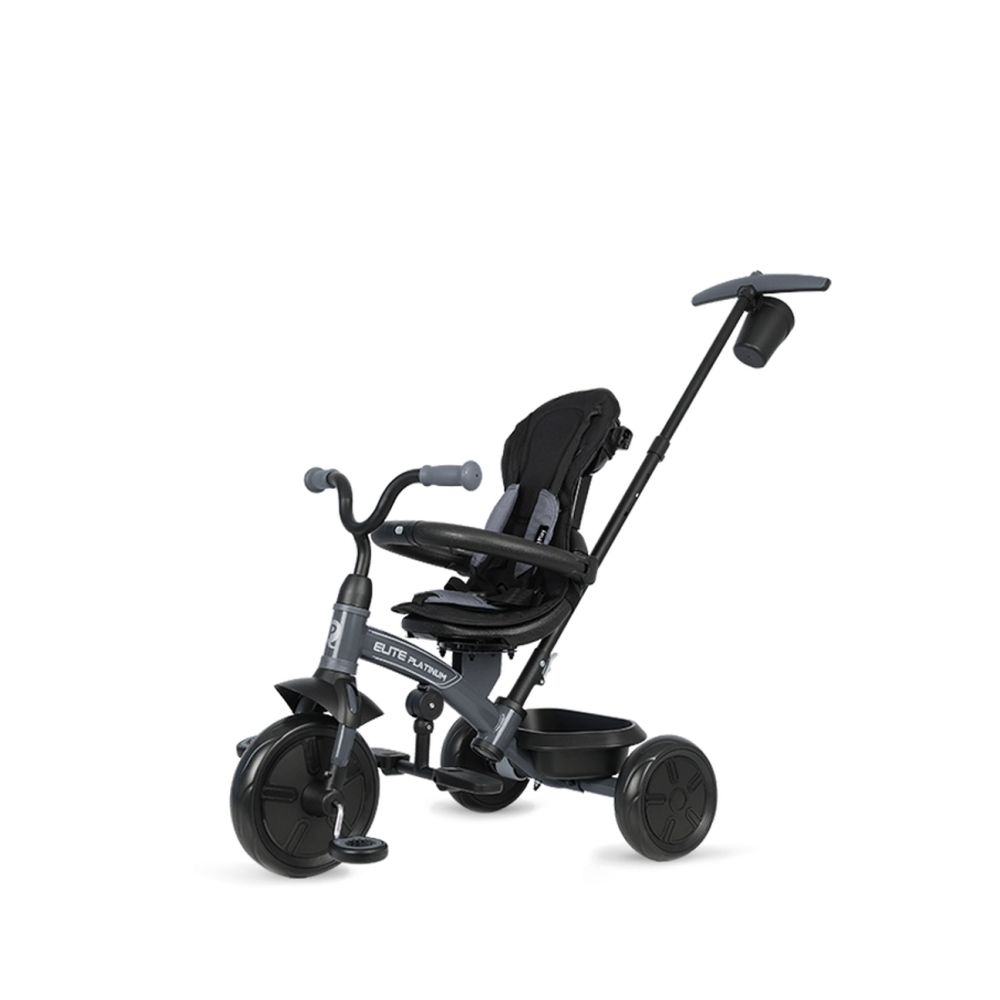 Triratis Qplay Elite Platinum, Grey-Judėjimui, Triratukai vaikams-e-vaikas