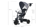 Triratis Qplay Elite Platinum, Grey-Judėjimui, Triratukai vaikams-e-vaikas