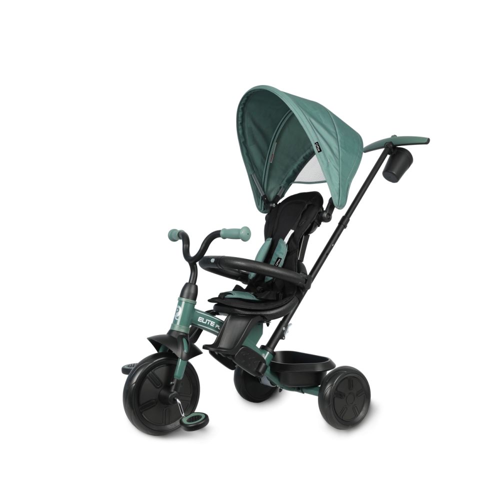 Triratis Qplay Elite Platinum, žalias-Judėjimui, Triratukai vaikams-e-vaikas