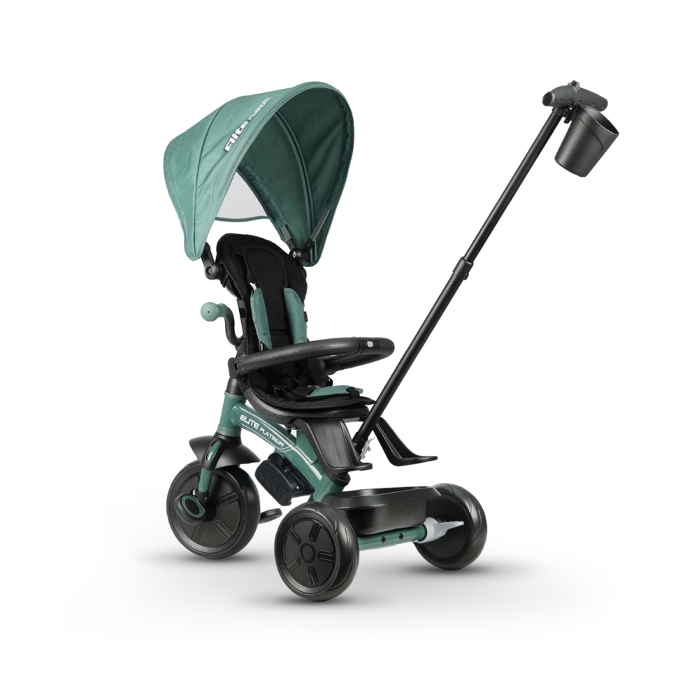 Triratis Qplay Elite Platinum, žalias-Judėjimui, Triratukai vaikams-e-vaikas