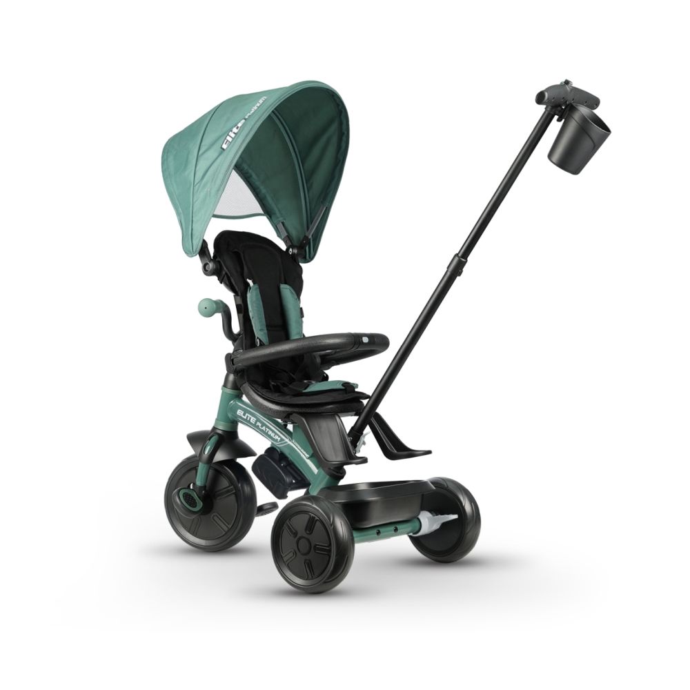 Triratis Qplay Elite Platinum, žalias-Judėjimui, Triratukai vaikams-e-vaikas