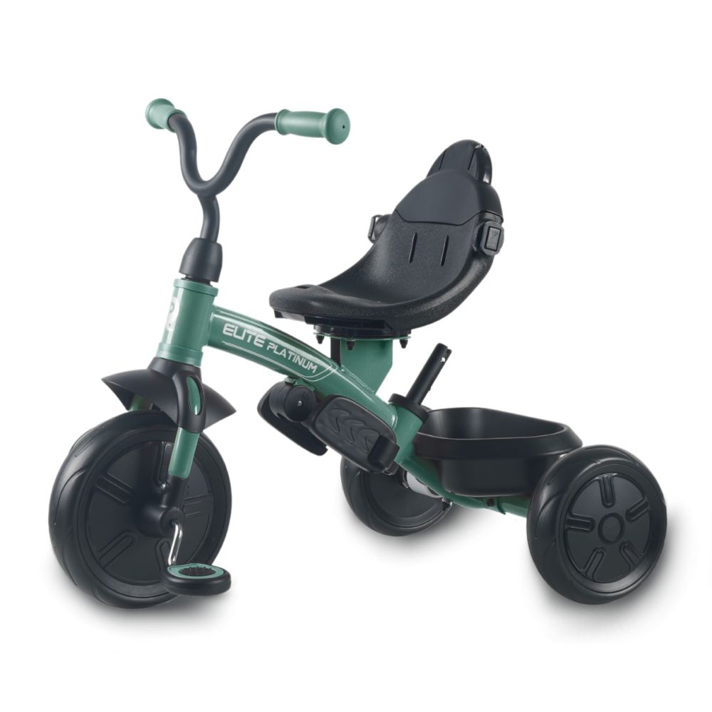 Triratis Qplay Elite Platinum, žalias-Judėjimui, Triratukai vaikams-e-vaikas