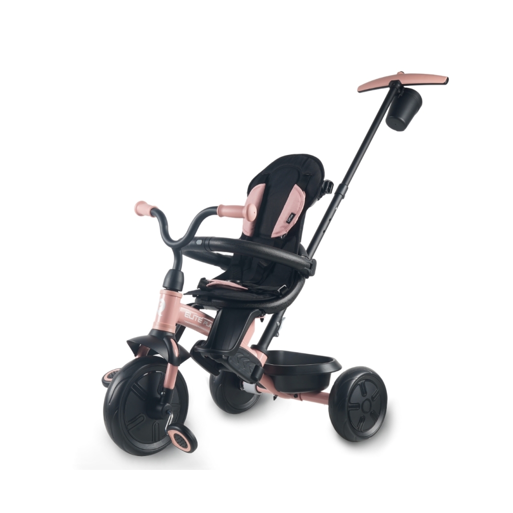Triratis Qplay Elite Platinum, Pink-Judėjimui, Triratukai vaikams-e-vaikas