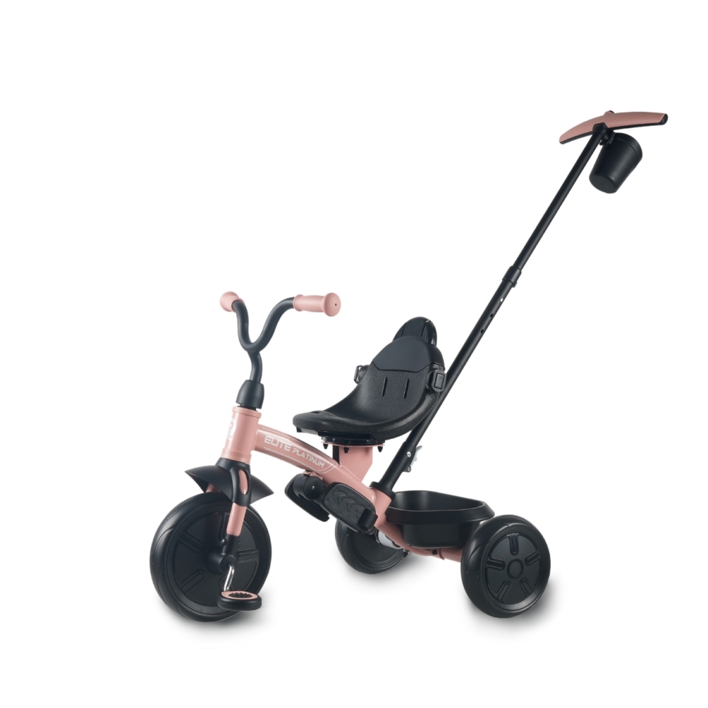 Triratis Qplay Elite Platinum, Pink-Judėjimui, Triratukai vaikams-e-vaikas