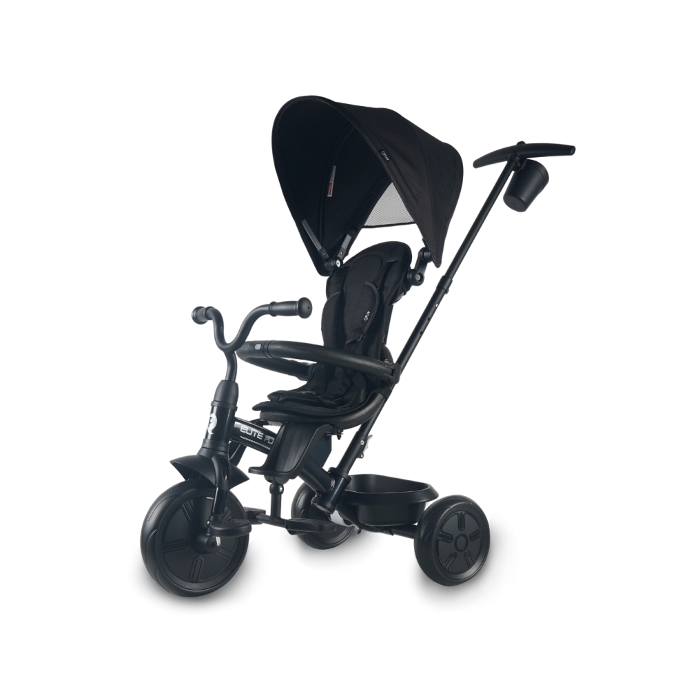 Triratis Qplay Elite Platinum, Black-Judėjimui, Triratukai vaikams-e-vaikas