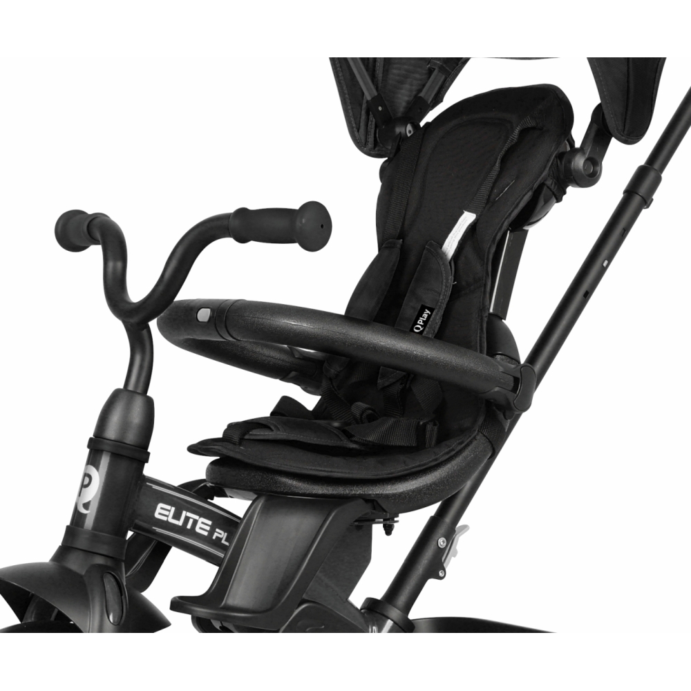 Triratis Qplay Elite Platinum, Black-Judėjimui, Triratukai vaikams-e-vaikas
