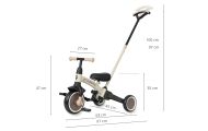 Qplay Rowerek Trójkołowy Stager 3w1 Brown