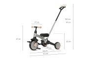 Qplay Rowerek Trójkołowy Stager 3w1 Silver