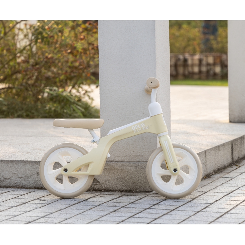 Balansinis dviratis Qplay Bike Tech, Cream-Judėjimui, Balansiniai dviratukai-e-vaikas