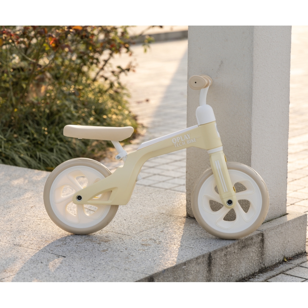Balansinis dviratis Qplay Bike Tech, Cream-Judėjimui, Balansiniai dviratukai-e-vaikas