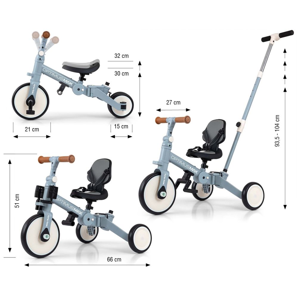 Rowerek 5w1 Optimus Max Denim