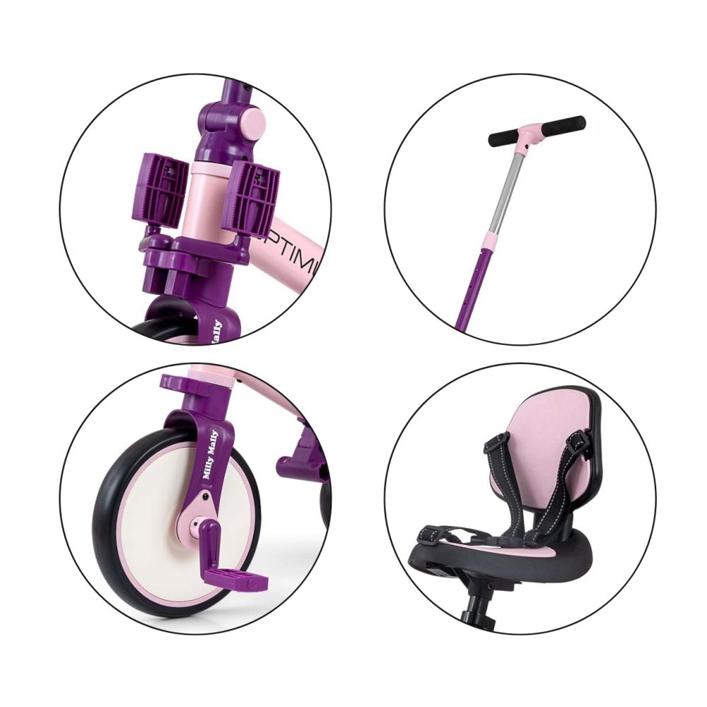Rowerek 5w1 Optimus Max Pink