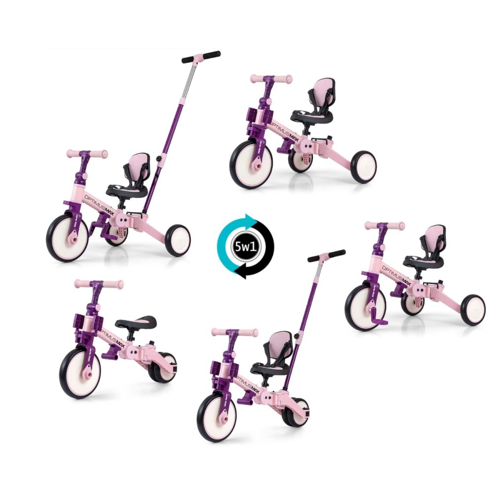 Rowerek 5w1 Optimus Max Pink