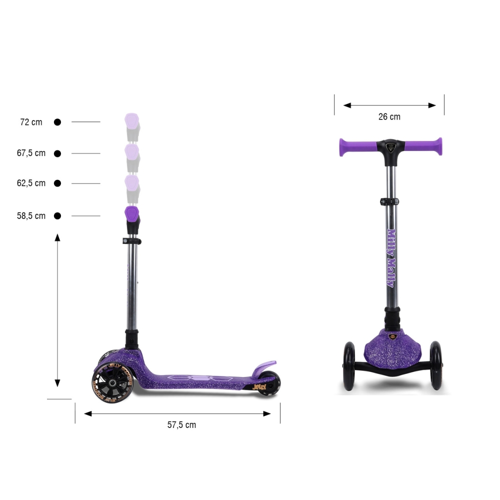 Paspirtukas Scooter Jelly, Violet-Judėjimui, Paspirtukai vaikams-e-vaikas