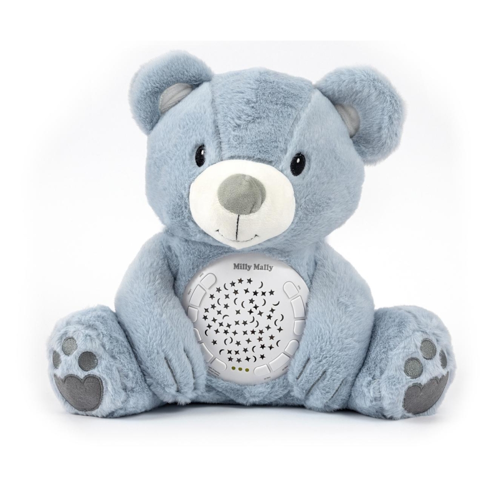 Pliušinis žaislas su projektoriumi Milly Bear Blue-Miegui, Žaislai, Migdukai ir karuselės, Kūdikiams, Miego žaislai-e-vaikas