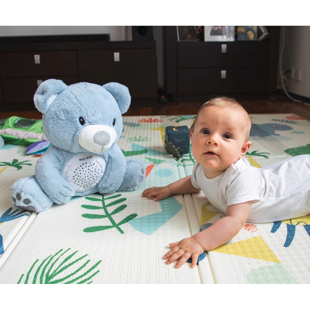 Pliušinis žaislas su projektoriumi Milly Bear Blue-Miegui, Žaislai, Migdukai ir karuselės, Kūdikiams, Miego žaislai-e-vaikas